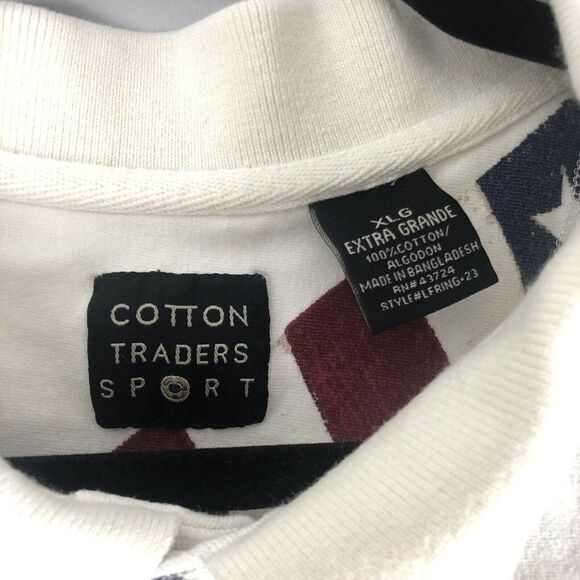 Cotton Traders Sport XLG American Flag Declaration of Independence Polo Shirt - Picture 6 of 12